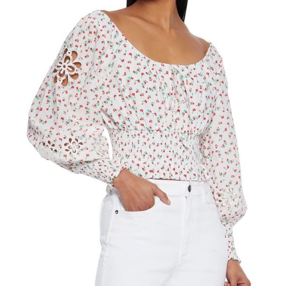 RIXO Helena cotton top